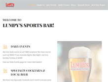 Tablet Screenshot of lumpyssportsgrill.com